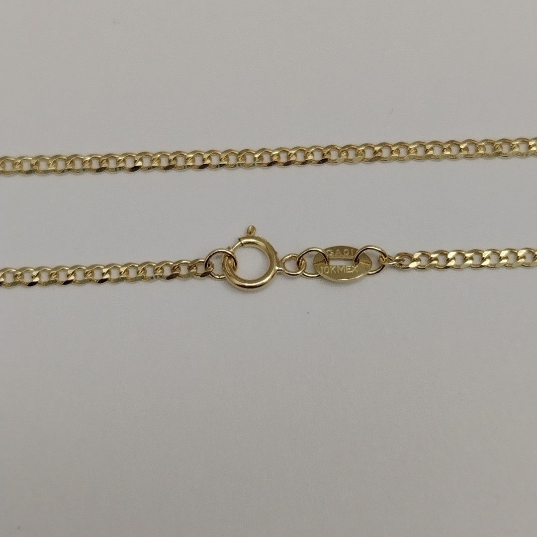 CADENAS TEJIDO BARBADA ORO 10K 55 CM 3.8 GR (NUEVO)