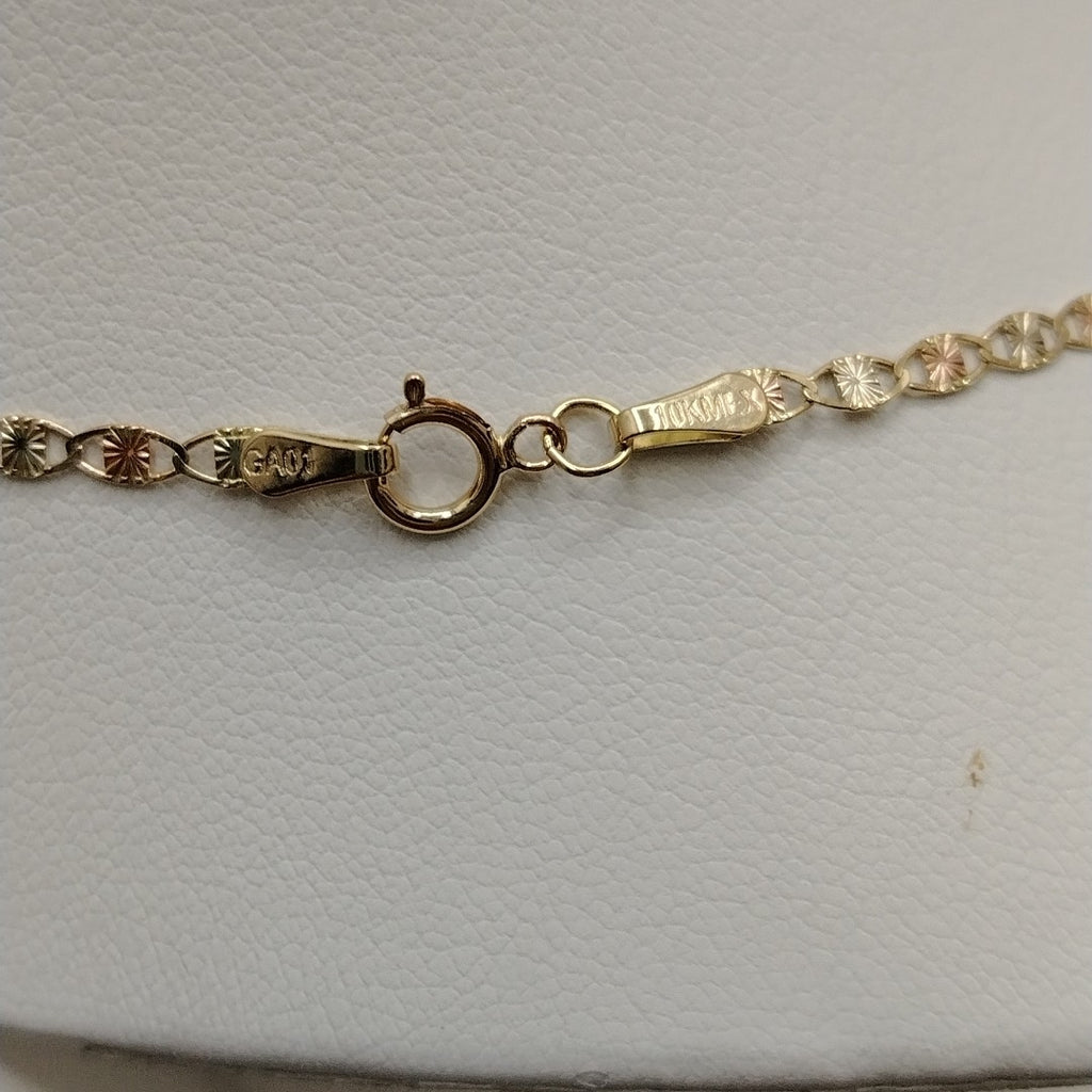 CADENAS TEJIDO GUCHI ORO 10K 60 CM 3.2 GR (NUEVO)
