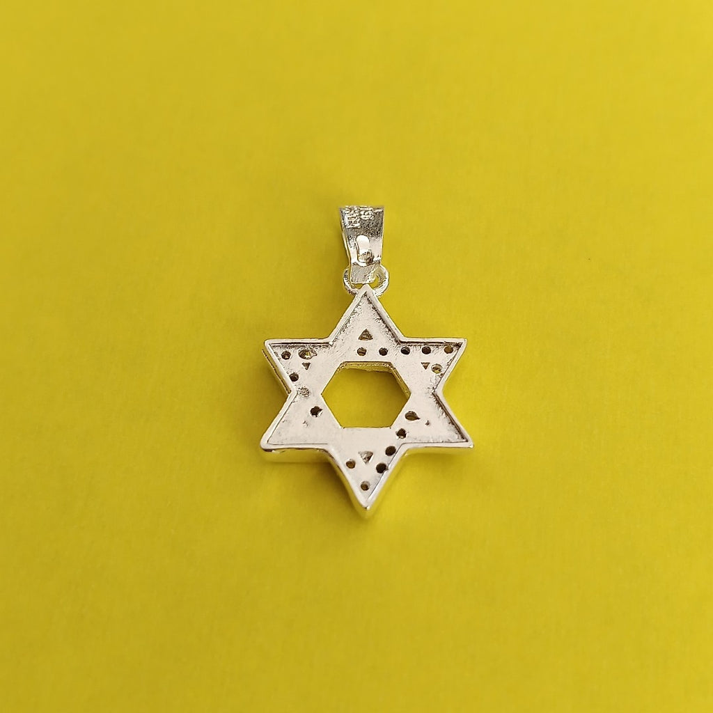 DIJE ESTRELLA DE DAVID C/CIRCONIAS PLATA .925 2.6 GR (NUEVO)