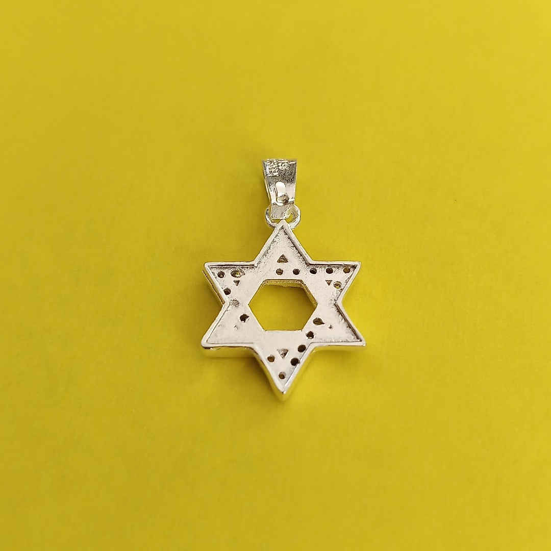 DIJE ESTRELLA DE DAVID C/CIRCONIAS PLATA .925 2.6 GR (NUEVO)