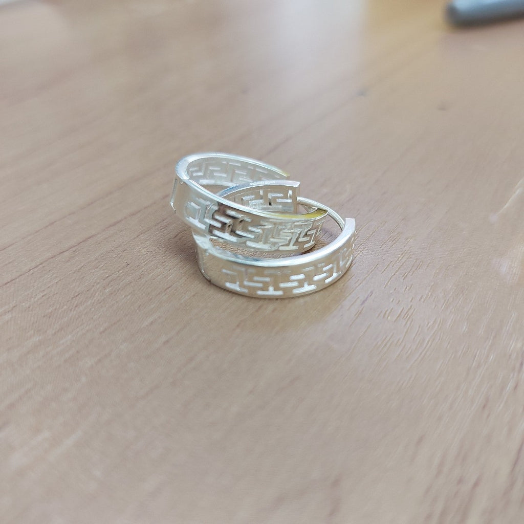 ARETES ARRACADAS GRECAS PLATA .925 4.23 GR (NUEVO)
