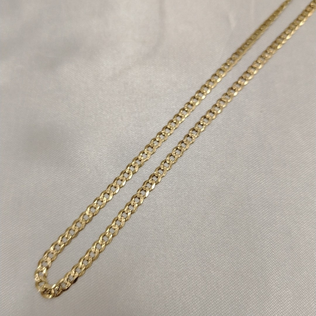 CADENA BARBADA DIAMANTADA 11.91GR 60 CM 14K (NUEVO)