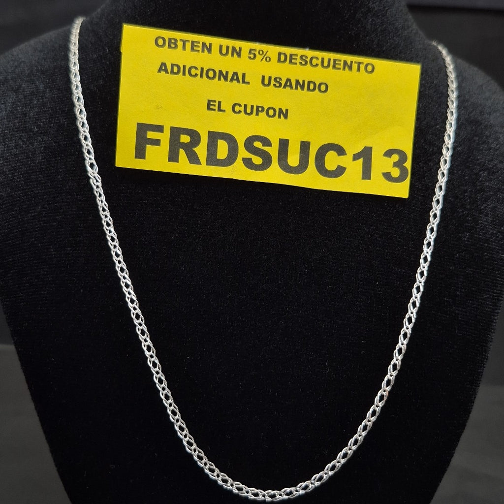 CADENA DOBLE ESLABON PLATA .925 60 CM 4.13 GR (NUEVO)