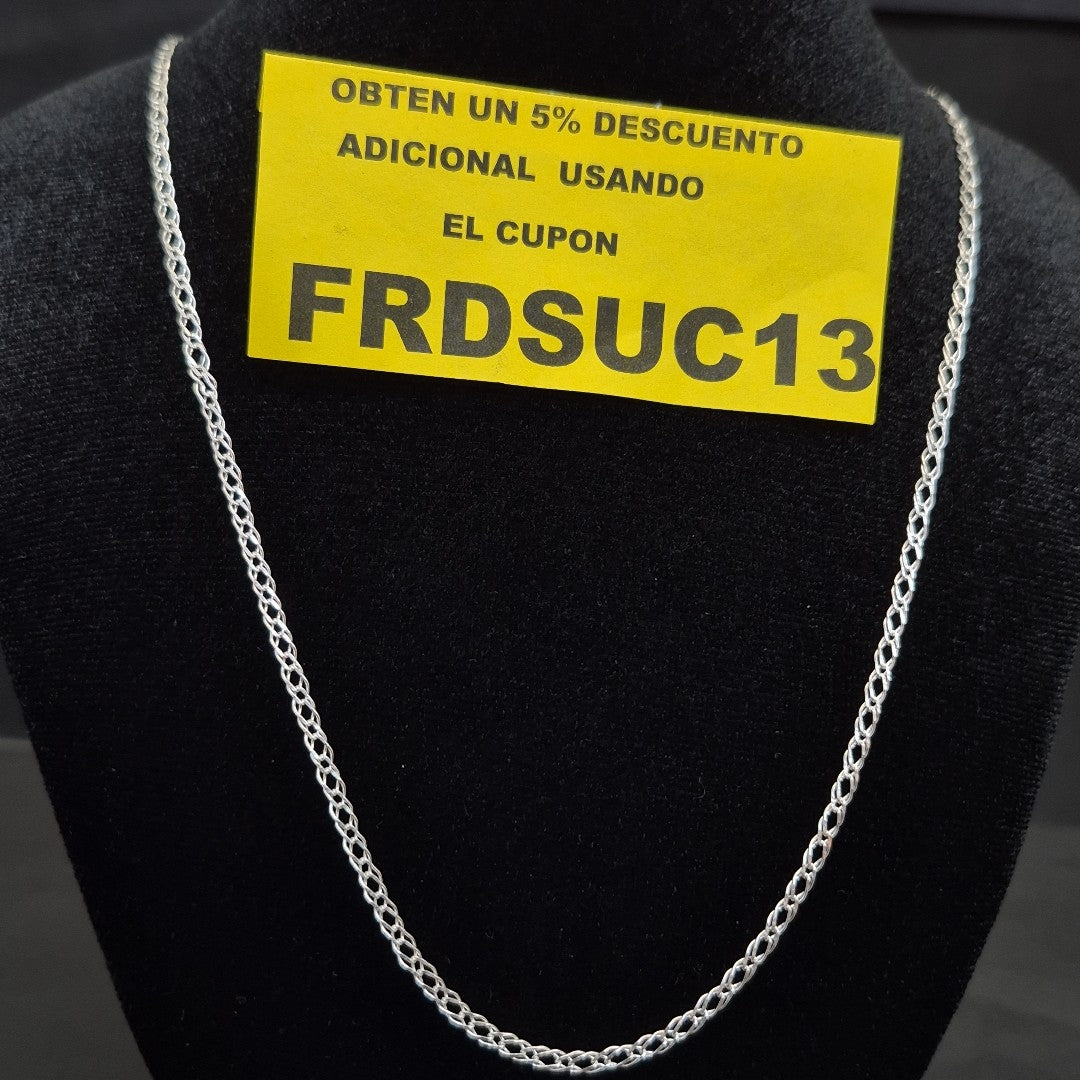CADENA DOBLE ESLABON PLATA .925 60 CM 4.13 GR (NUEVO)