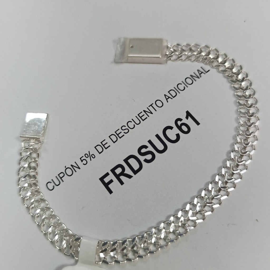 PULSERA TEJIDO CHINO PLATA .925 18 CM 7.5 GR (NUEVO)