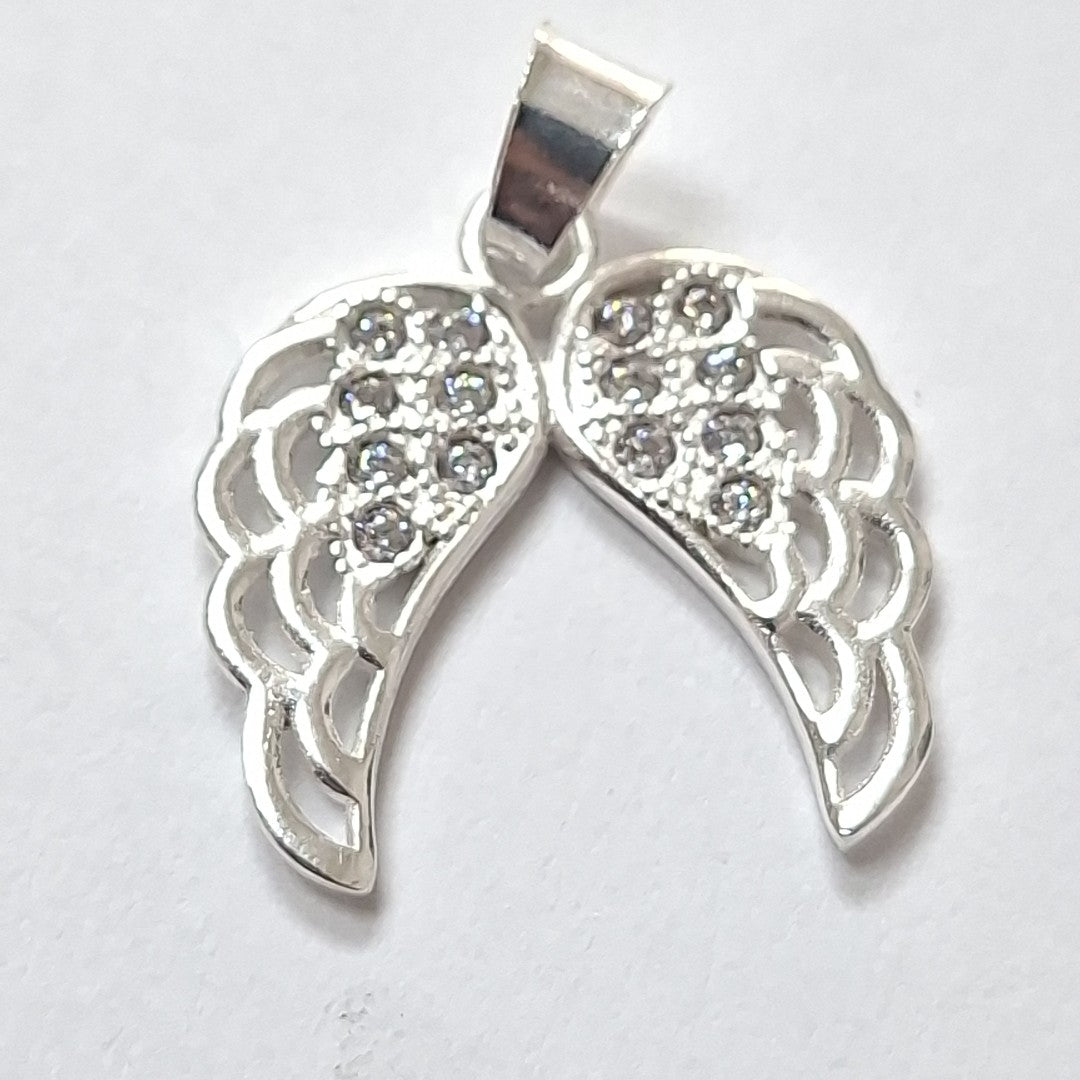 DIJE ALAS C/CIRCONIAS PLATA .925 2.3 GR (NUEVO)