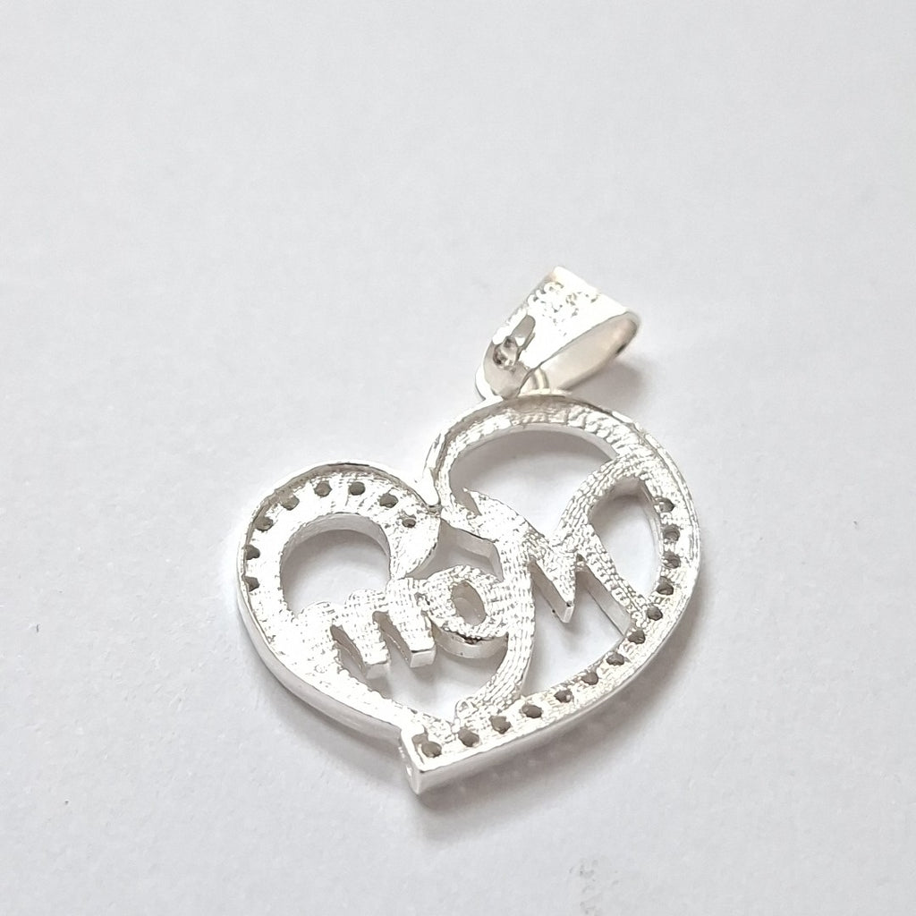 DIJE CORAZON C/CIRCONIAS PLATA .925 3.1 GR (NUEVO)