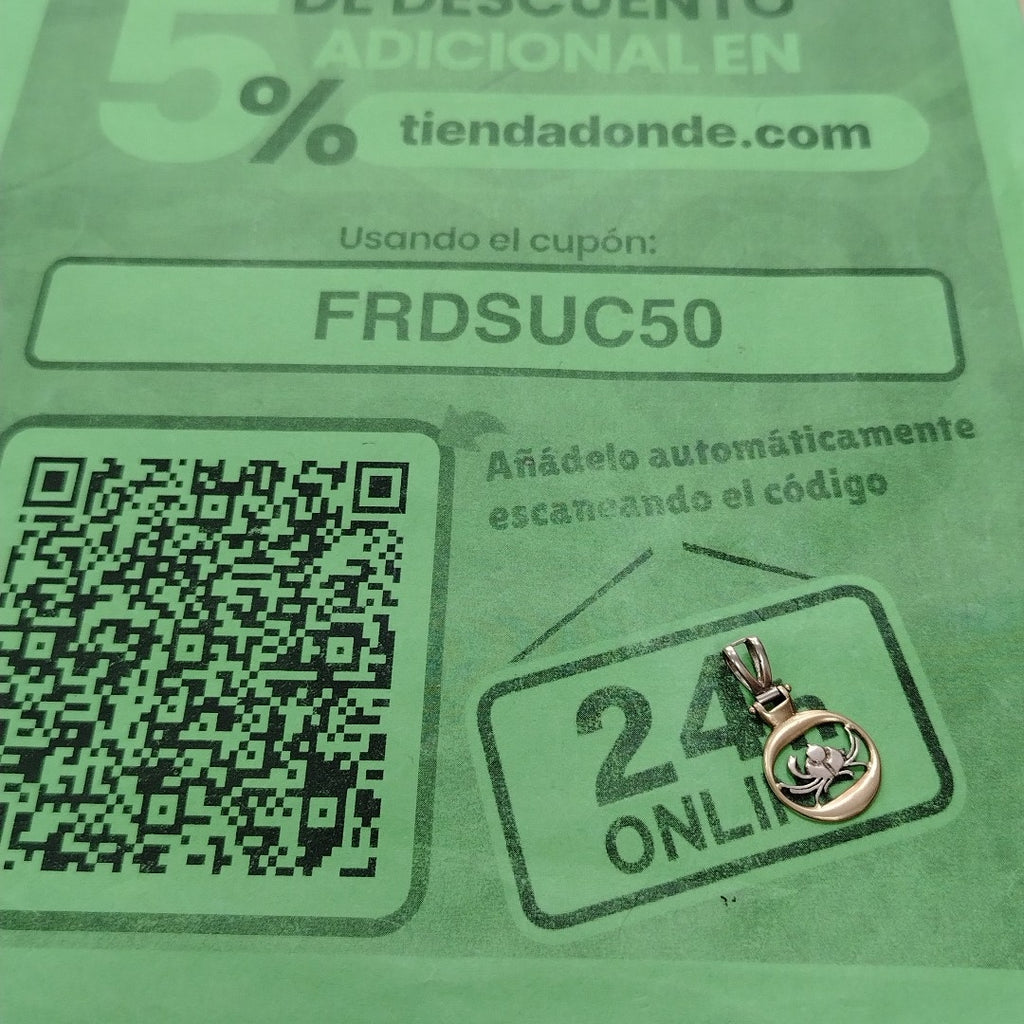 DIJE ORO, RODIADO 14 K 2.6 GRMS (SEMINUEVO)