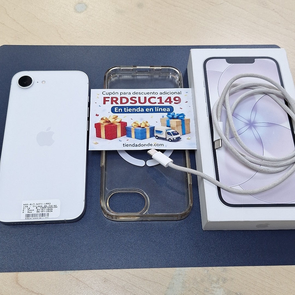 CELULAR APPLE IPHONE 17E A3575 (2026) 256 GB 8 GB RAM (SEMINUEVO)