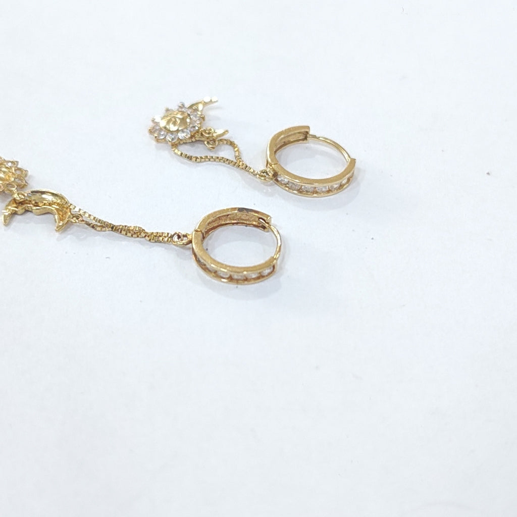 ARETES PAR ORO 14 K 3,00 GRMS (SEMINUEVO)
