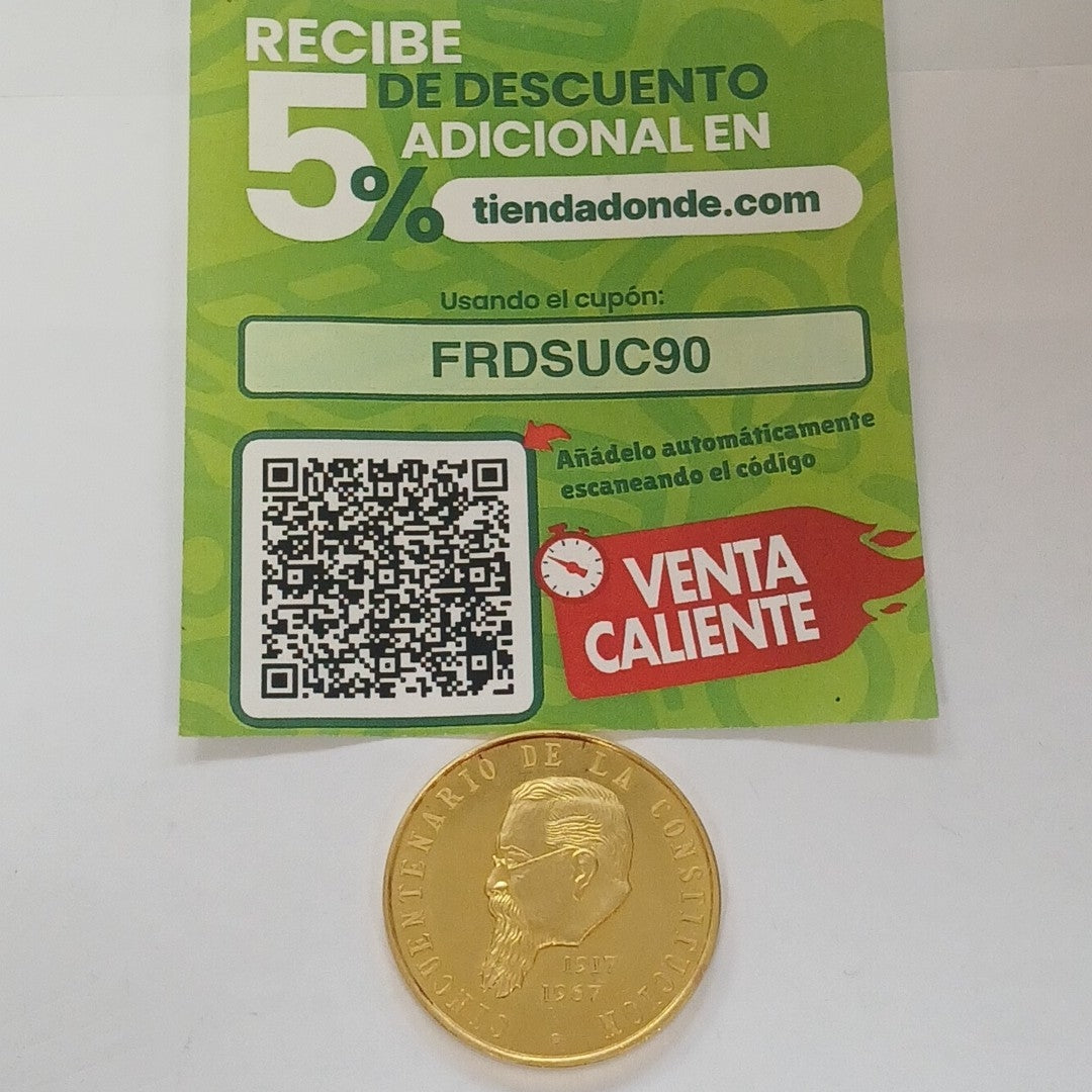 MEDALLA CONMEMORATIVA ORO 21 K 40,90 GRMS (SEMINUEVO)