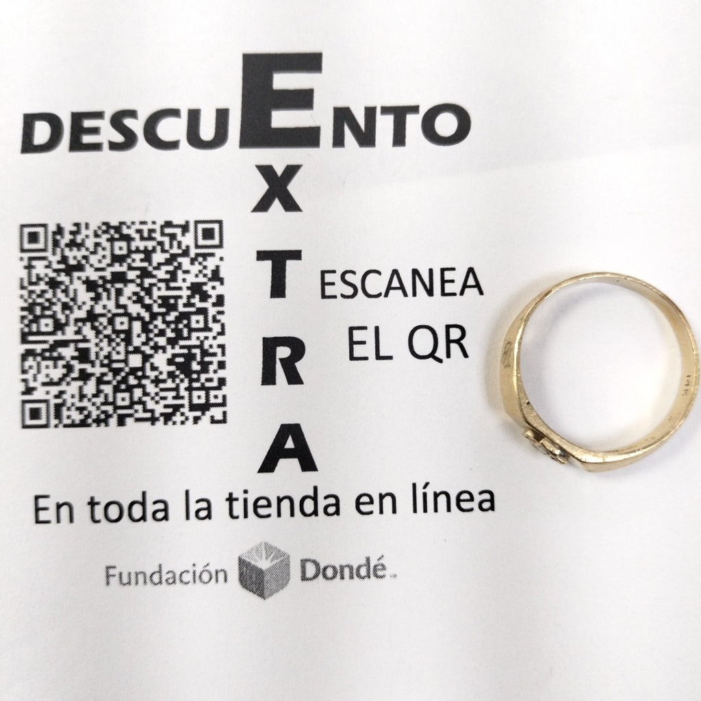 ANILLO ORO 14 K 4.6 GRMS (SEMINUEVO)