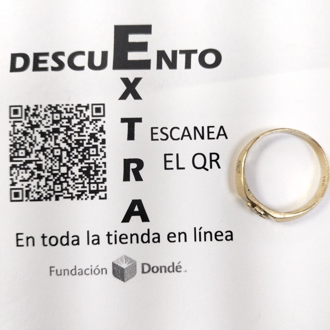 ANILLO ORO 14 K 4.6 GRMS (SEMINUEVO)