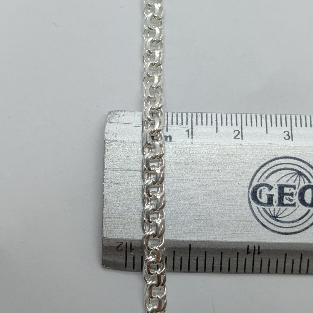 PULSERA TEJIDO CHINO PLATA .925 18 CM 7.6 GR (NUEVO)