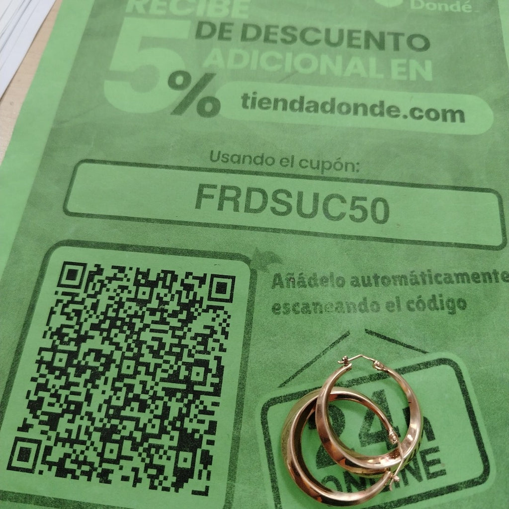 ARRACADAS PAR ORO 14 K 6.4 GRMS (SEMINUEVO)