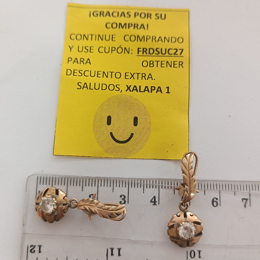 ARETES PAR ORO 10 K 3.6 GRMS (SEMINUEVO)