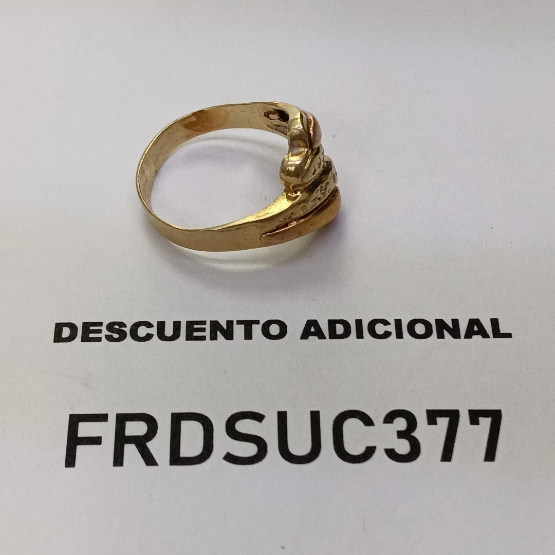 ANILLO ORO, ORO COMBINADO 14 K 4.5 GRMS (SEMINUEVO)