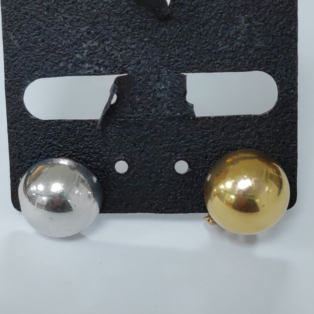 ARETES PAR ORO COMBINADO 14 K 3,80 GRMS (SEMINUEVO)