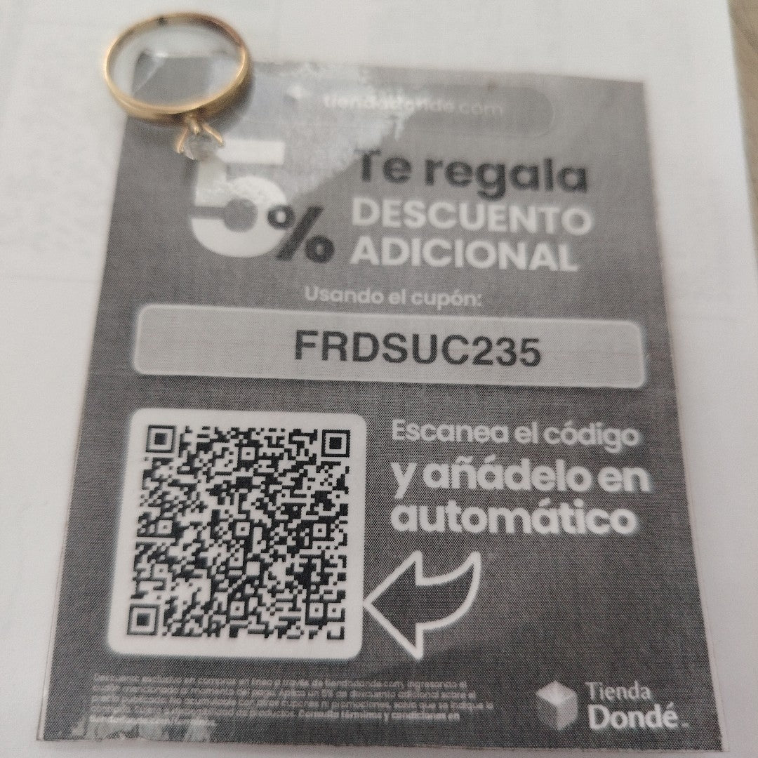 SOLITARIO ORO 10 K 1.4 GRMS (SEMINUEVO)