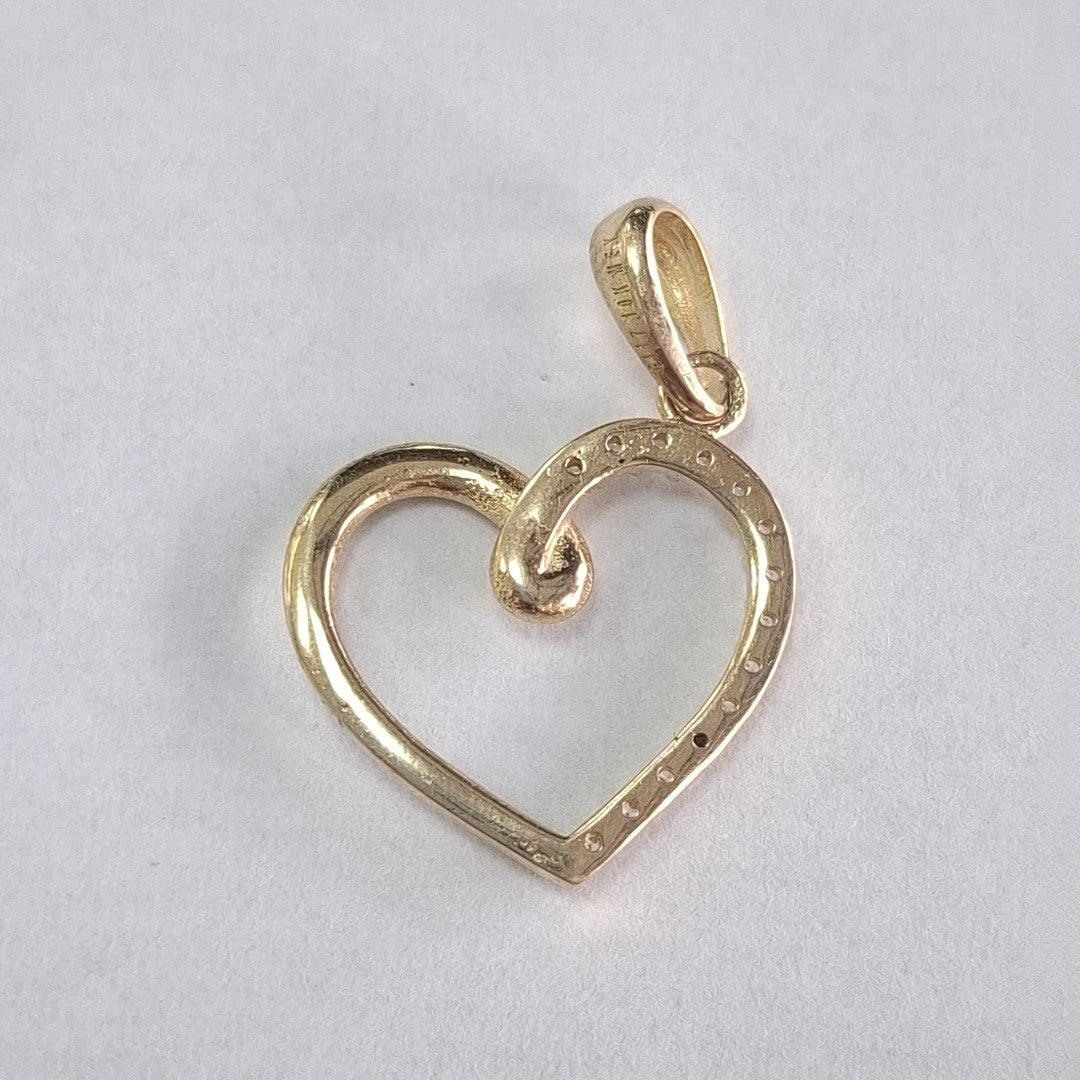 DIJES CORAZON C/CIRCONIA ORO 10K 1.3 GR (NUEVO)