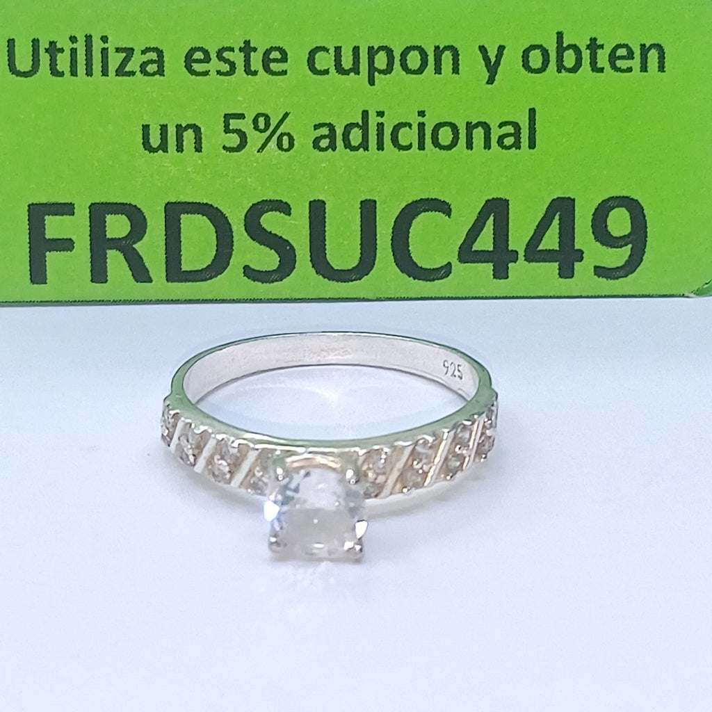 ANILLITO, SOLITARIO PLATA 2.8 GRMS (SEMINUEVO)