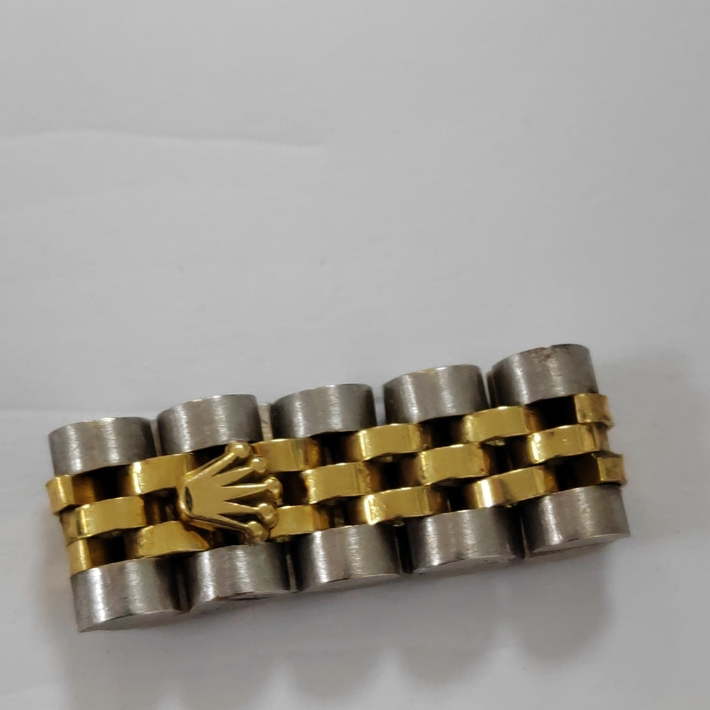 ANILLO ORO COMBINADO 14 K 7,60 GRMS (SEMINUEVO)