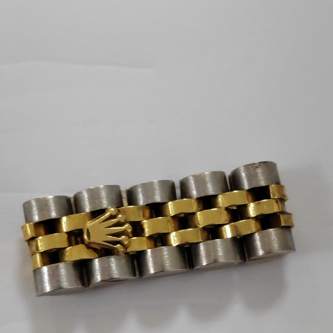 ANILLO ORO COMBINADO 14 K 7,60 GRMS (SEMINUEVO)
