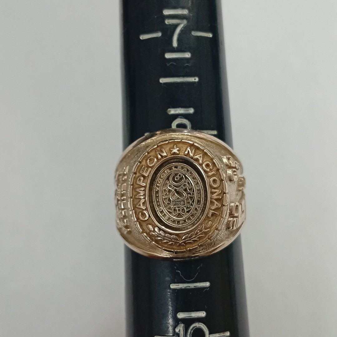 ANILLO CONMEMORATIVO ORO 8 K 13.3 GRMS (SEMINUEVO)