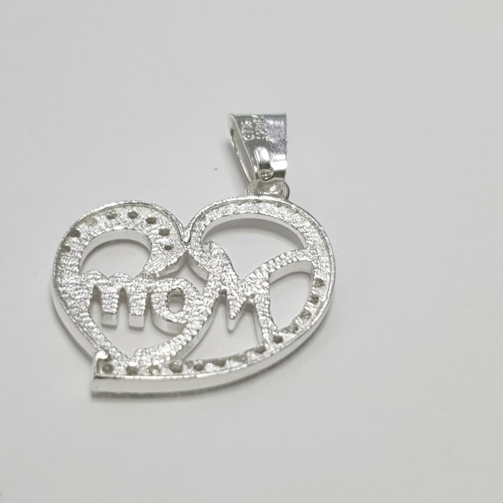 DIJE CORAZON C/CIRCONIAS PLATA .925 3.1 GR (NUEVO)