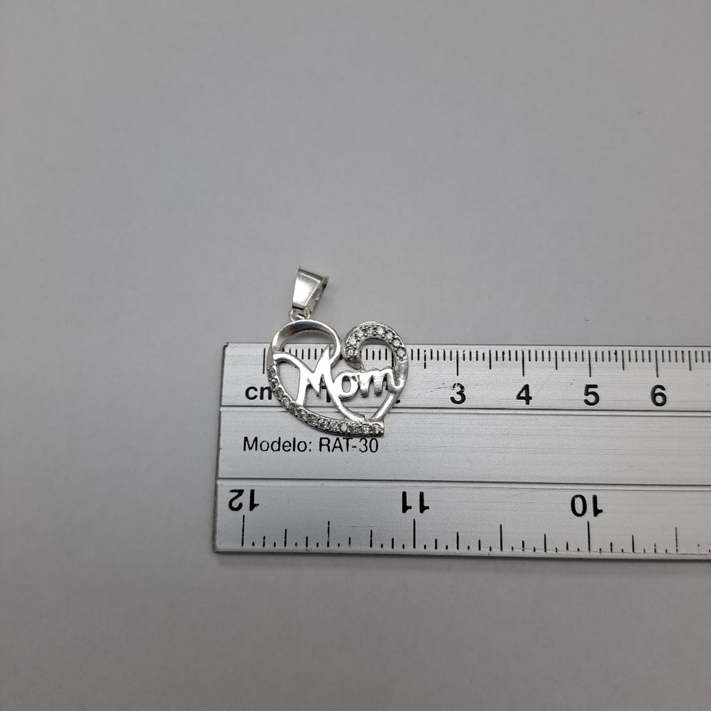 DIJE CORAZON C/CIRCONIAS PLATA .925 3.1 GR (NUEVO)