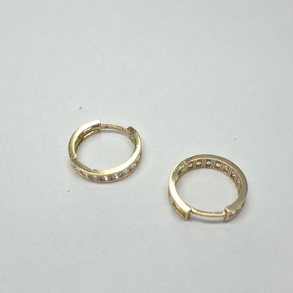 ARETES ARRACADAS C/CIRCONIAS ORO 10K 1.8 GR (NUEVO)