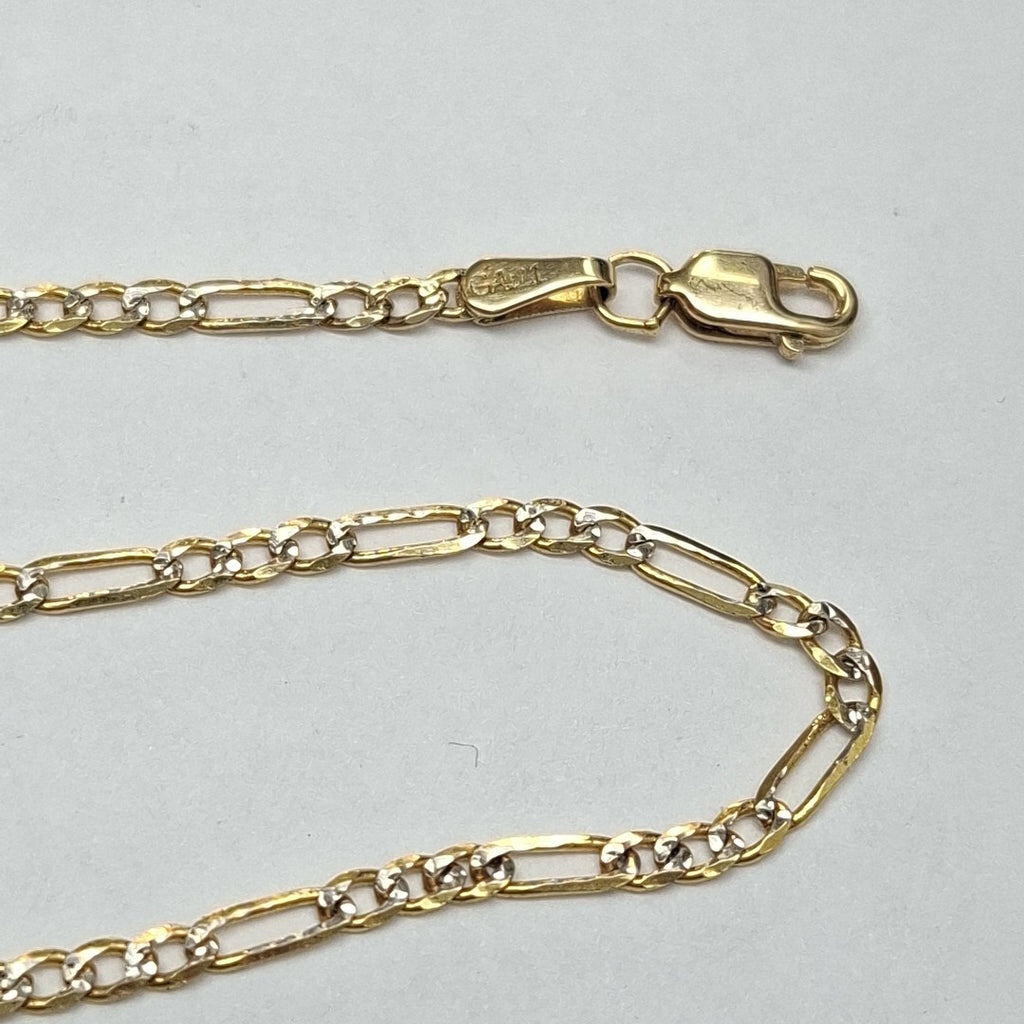 PULSERAS TEJIDO 3X1 DIAMANTADO ORO 10K 18 CM 1.7 GR (NUEVO)