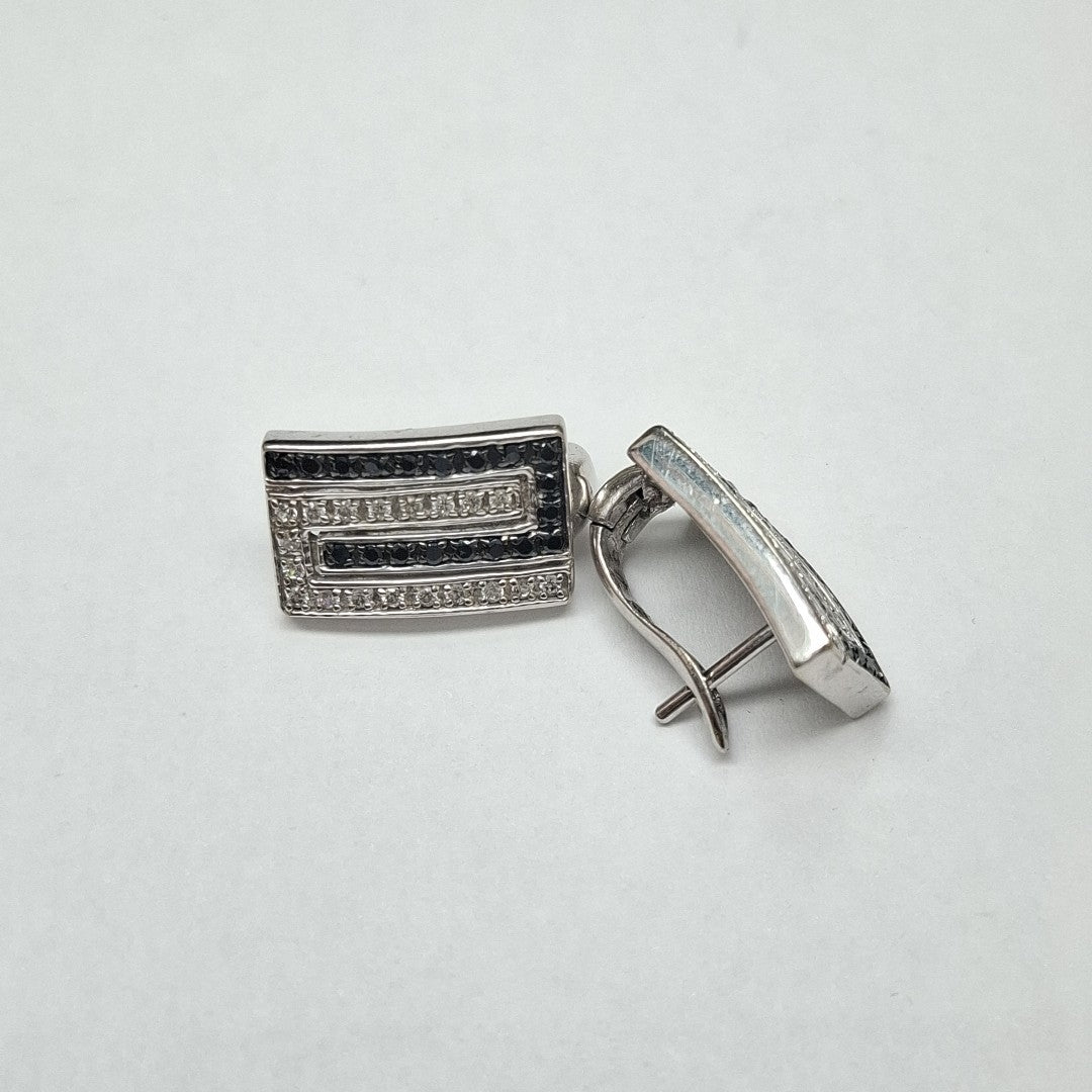 ARETES PAR ORO BLANCO 14 K 6,80 GRMS (SEMINUEVO)