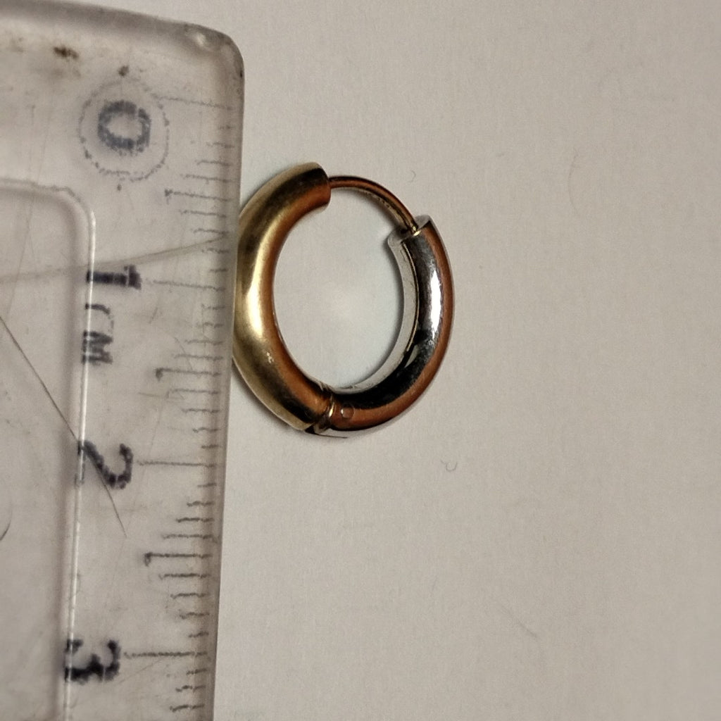 ARRACADAS PAR ORO COMBINADO 14 K 1,90 GRMS (SEMINUEVO)