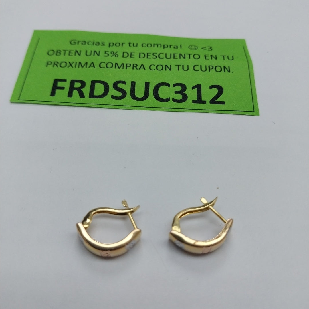 ARRACADAS PAR ORO 14 K 1.2 GRMS (SEMINUEVO)