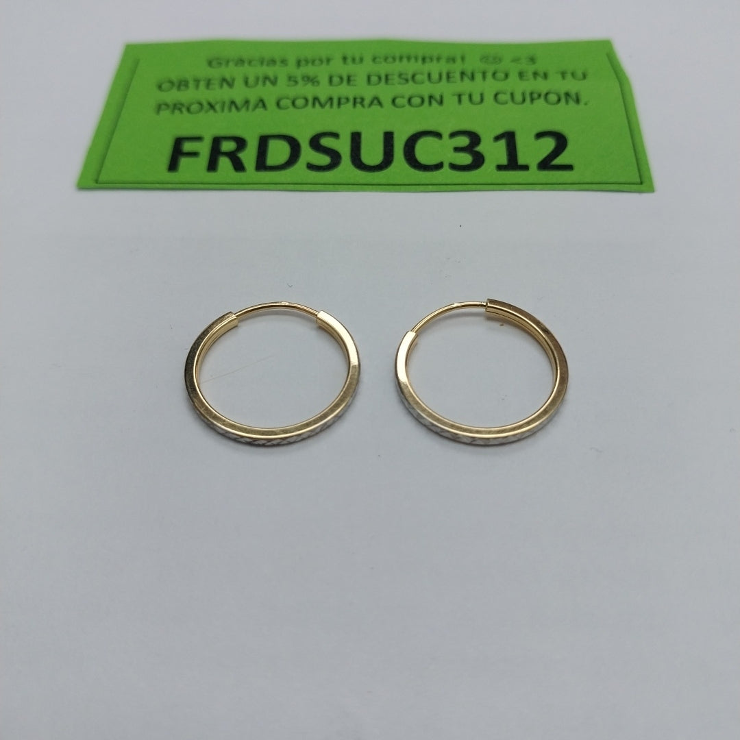 ARRACADAS PAR ORO 14 K 0.9 GRMS (SEMINUEVO)