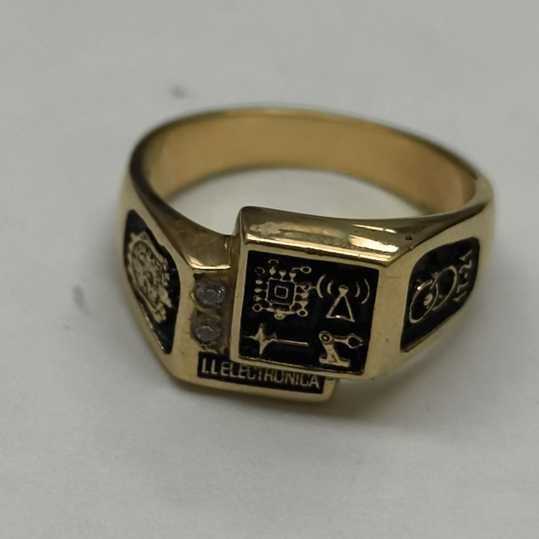 ANILLO DE GRADUACIÓN ORO 14 K 8 GRMS (SEMINUEVO)