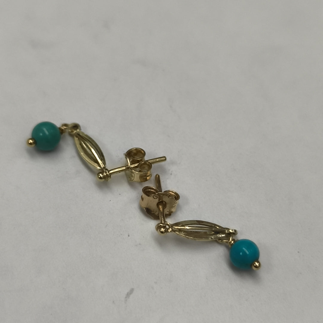 ARETES PAR ORO 14 K 1 GRMS (SEMINUEVO)
