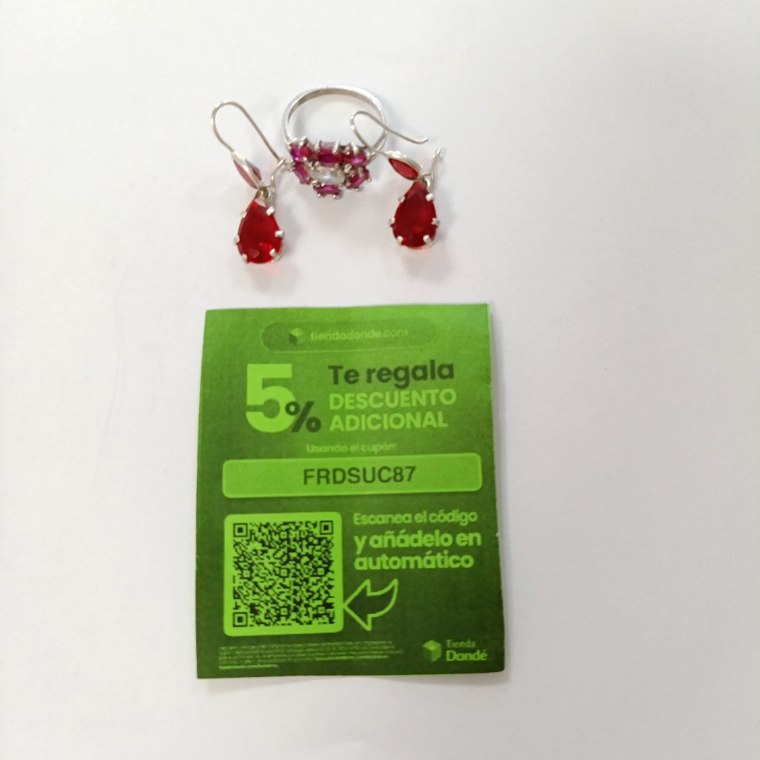 ANILLITO, ARETES PAR PLATA 4.7 GRMS (SEMINUEVO)
