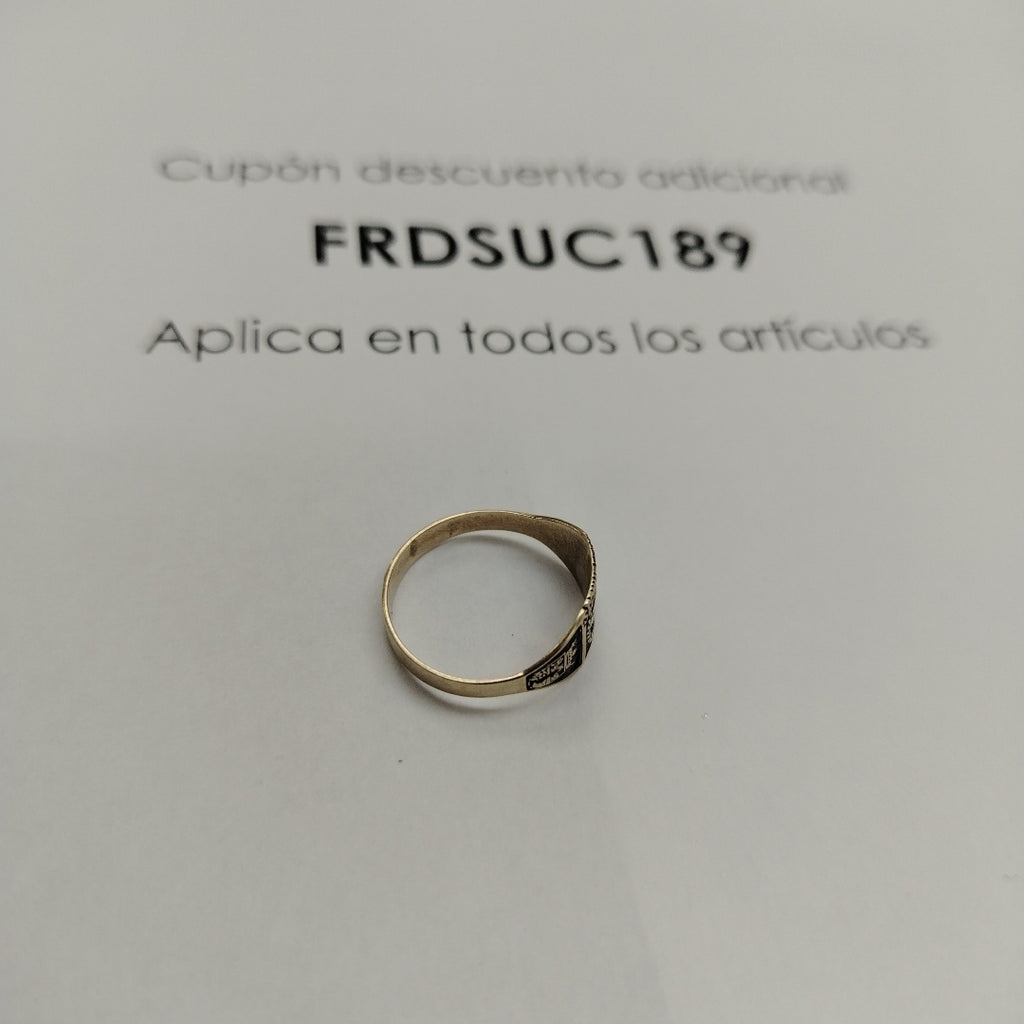 ANILLO DE GRADUACIÓN ORO 8 K 1.1 GRMS (SEMINUEVO)