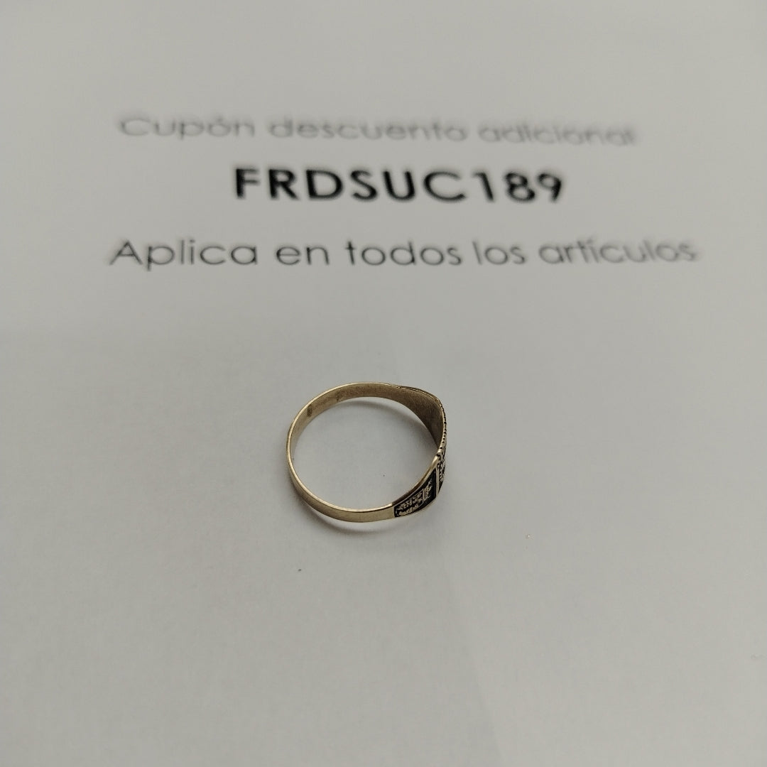 ANILLO DE GRADUACIÓN ORO 8 K 1.1 GRMS (SEMINUEVO)