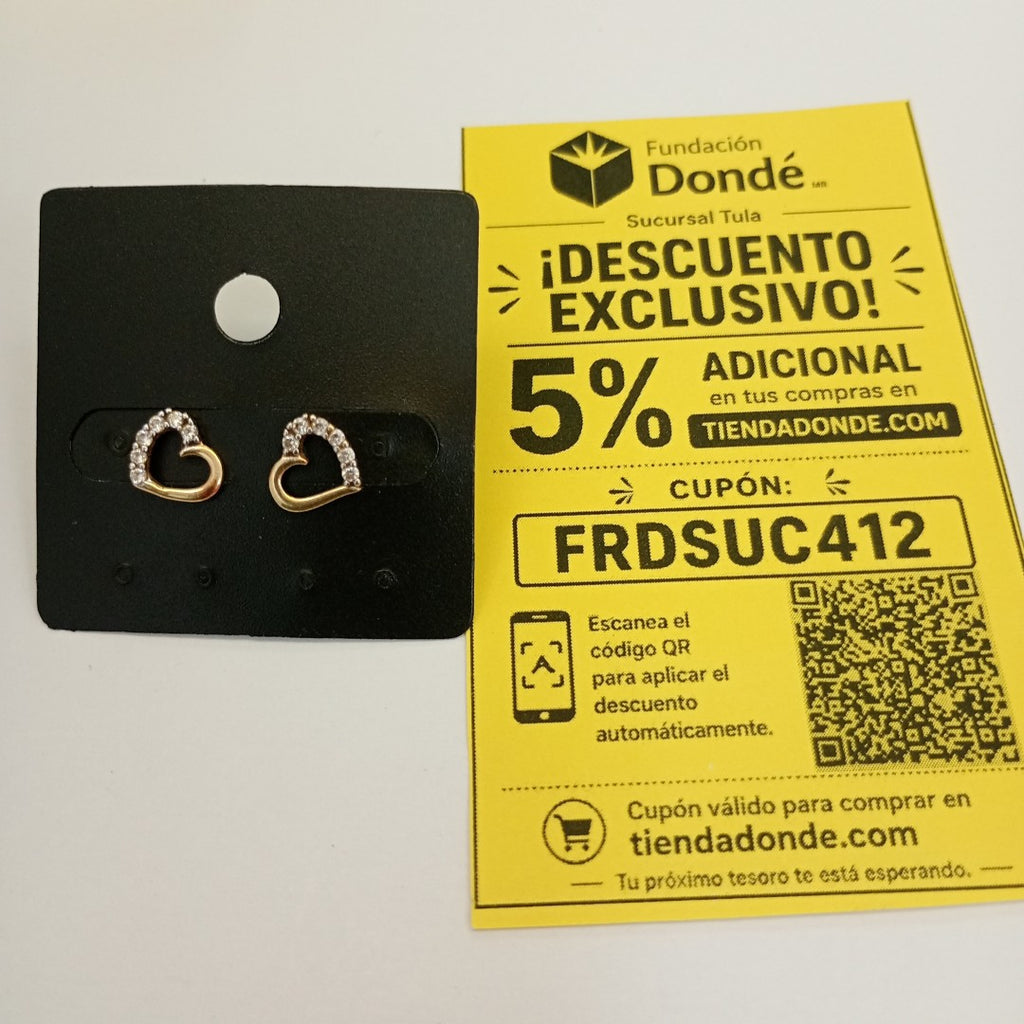 BROQUELES PAR ORO 14 K 1,10 GRMS (SEMINUEVO)