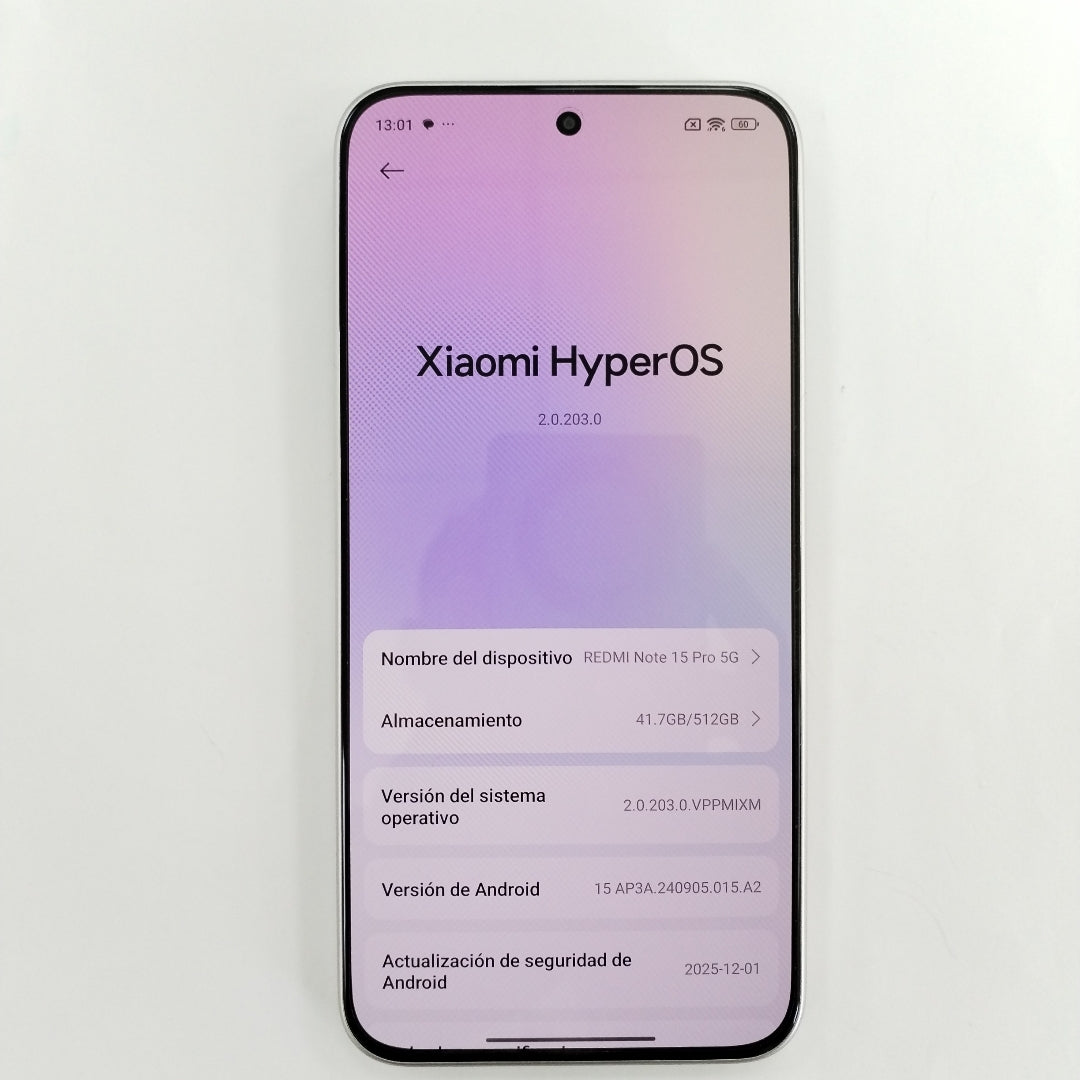 CELULAR XIAOMI REDMI NOTE 15 PRO 5G 25080RABDG (2026) 512 GB 8 GB RAM (SEMINUEVO)