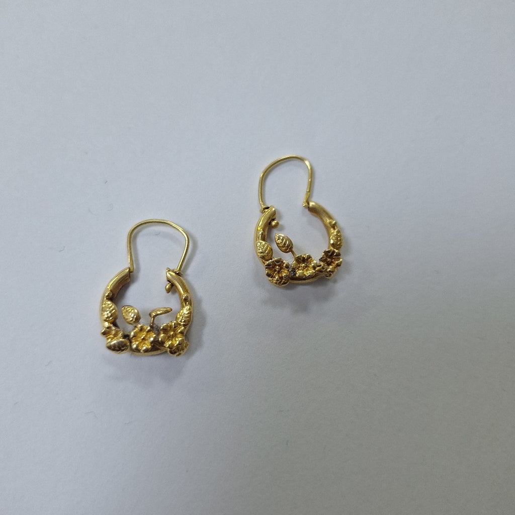 ARRACADAS PAR ORO 18 K 2.6 GRMS (SEMINUEVO)