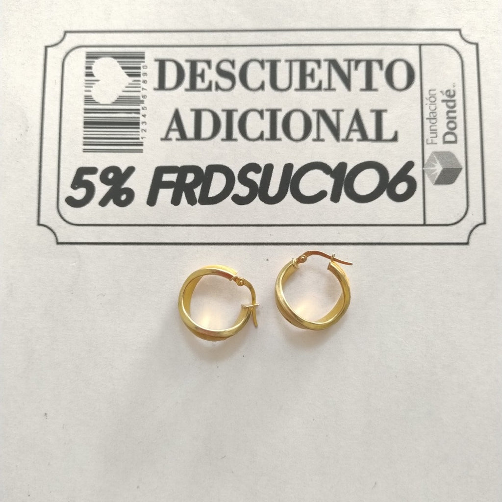 ARRACADAS PAR ORO 14 K 1,80 GRMS (SEMINUEVO)