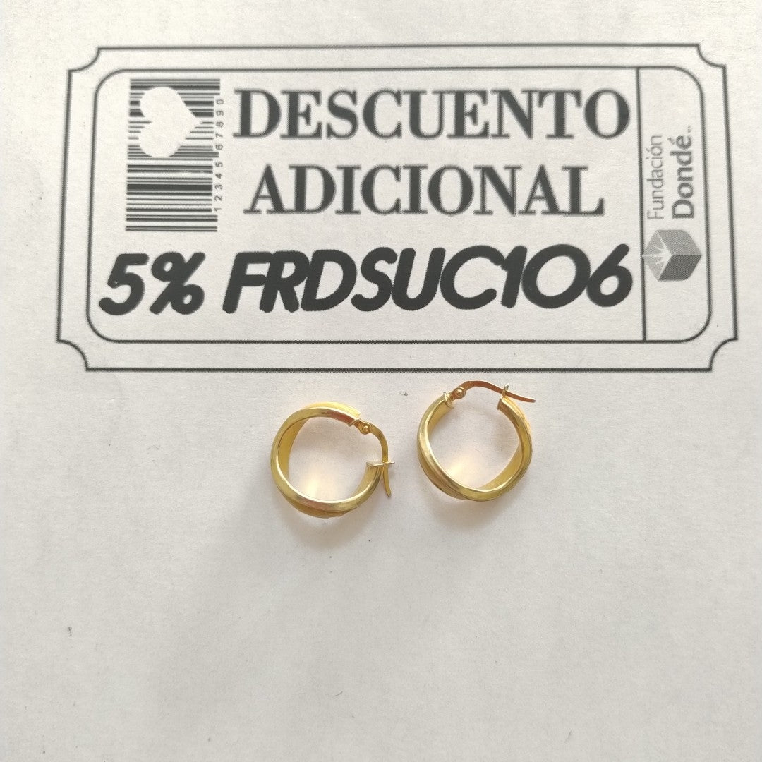 ARRACADAS PAR ORO 14 K 1,80 GRMS (SEMINUEVO)