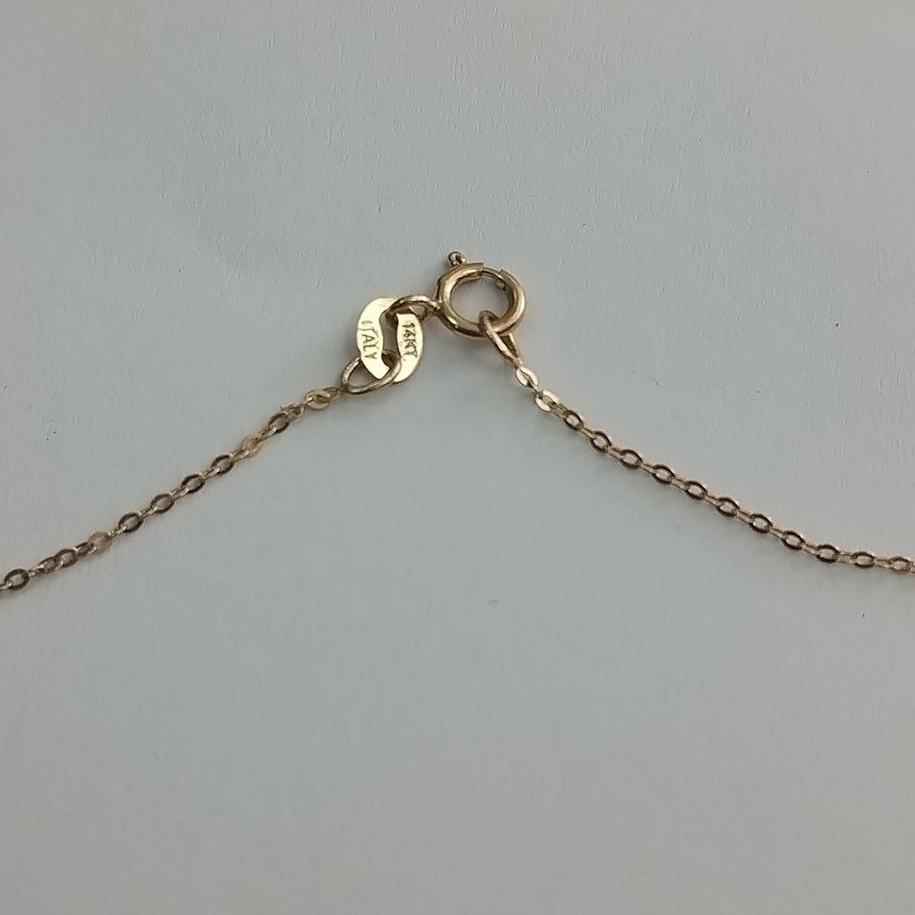 CADENA,MEDALLA RELIGIOSA ORO 14 K 1,60 GRMS (SEMINUEVO)