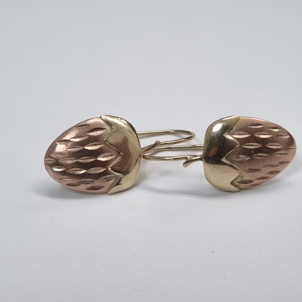 ARETES PAR ORO,ORO COMBINADO 10 K 1,00 GRMS (SEMINUEVO)