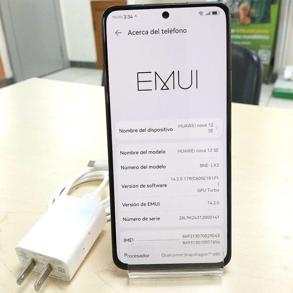 CELULAR HUAWEI NOVA 12SE  BNE-LX3 256 GB 8 GB RAM (SEMINUEVO)