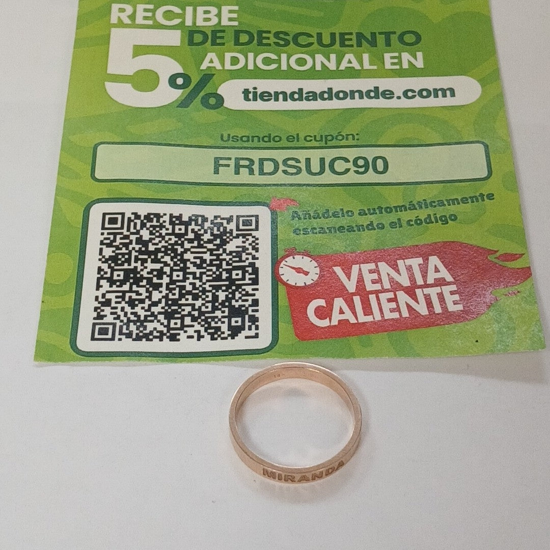 ANILLO ORO 14 K 3,20 GRMS (SEMINUEVO)